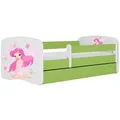 Raumhirsch Furniture Kinderbett, Grün, Holzwerkstoff, 1-Sitzer, 1 Schubladen, Rechteckig, 80x160 cm, FSC 100%, Kinder- & Jugendzimmer, Kindermöbel, Kinderbetten, Kindereinzelbetten