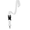 Karteo Schlüsselband weiß, Textil, Karabiner 43cm, mit Sicherheitsverschluss