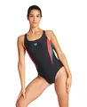 ARENA Damen Threefold V Back R One Piece Swimsuit, Black-black-anguria, 40 EU