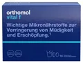 Orthomol Vital f für Frauen - bei Müdigkeit - mit B-Vitaminen, Omega-3-Fettsäuren und Magnesium - Orangen-Geschmack - Granulat/Tabletten/Kapseln, 15 St. Tagesportionen