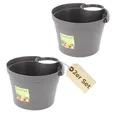 GarPet Blumentopf 2er Set Fallrohr Blumentopf für Regenrohr Regenrinne Pfosten Hängetopf