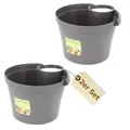 2er Set Fallrohr Blumentopf Regenrohr Regenrinne Pfosten Abflussrohr Hängetopf