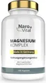 NaroVital Magnesium Komplex | 180 Kapseln | mit 5 Magnesiumformen | 3 Monate Vorrat | vegan