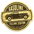 Retro Vintage Aufkleber -Finest Folia Sticker Old School Ace Kult Rockabilly (R222-27 Gasoline)