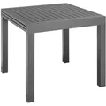 Juskys Gartentisch, Grau, Metall, 80x75x80 cm, Gartenmöbel, Gartentische, Gartentische