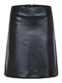 SELECTED FEMME Damen Slfnew Ibi Mw Leather Skirt B Noos Lederrock, Schwarz, 38 EU