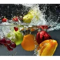 queence Herdblende-/Abdeckplatte Abdeckplatte Herd - Acrylglas Früchte Obst - Lokal produziert Camping, Acrylglas, (1 tlg), für alle Herdarten und inkl. Silikonfüße (rutschfest) bunt|schwarz 80 cm x 52 cm x 0 cm x 0.4 cm