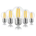 hellum Led Birnen E27, Glühbirne E27 Warmweiß mit 4,5 Watt Mini Globe Ersatz für 40W Glühlampen 470 Lumen 2700 Kelvin, Lampe E27 für Led Beleuchtung 209112 5er-pack