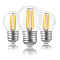 hellum Led Birnen E27, Glühbirne E27 Warmweiß mit 4,5 Watt Mini Globe Ersatz für 40W Glühlampen 470 Lumen 2700 Kelvin, Lampe E27 für Led Beleuchtung 209112 3er-pack