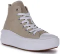 CONVERSE A04365C Chuck Schneider Alle Star Move Hi Plateau Stein Damen UK 4 - 9