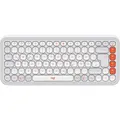 Logitech POP ICON KEYS Bluetooth Tastatur Deutsch, QWERTZ Weiß Easy Switch 3 Geräte, Multimediatasten, Multipair-Funktion