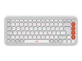 Logitech Tastatur Pop Icon Keys 920-013060, Bluetooth, grau / weiß