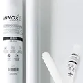 Elektrostatisch Selbsthaftende Whiteboard Folie von INNOX® - haftet magnetisch an allen Oberflächen | Ideales Flipchart Papier für Meetings, Brainstorming und Coaching | Weiß, 20 Blatt