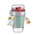 Westmark Lunchpot – praktischer Becher to go, ideal für Essen wie Müsli, Porridge, Suppe und Salat, Mikrowellen- und Tiefkühler-geeignet – 1150 ml, BPA-frei, Grün