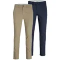 Jack & Jones Chinohose SLIM FIT MARCO 2PCS (Packung, 2-tlg., 2er-Pack) beige 29