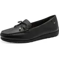 Tamaris Comfort Damen Slipper Leder Mokassin weit geschnitten 8-84600-44, Größe:38 EU, Farbe:Schwarz - Schwarz - 38