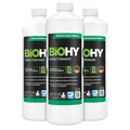BiOHY Parkettreiniger (3 x 1 Liter) | Konzentrat für versiegeltes & geöltes Parkett | materialschonend & schmutzlösend | für eine streifenfreie Reinigung | 2 in 1 Pflege & Reinigungsmittel