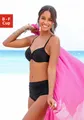 Bügel-Bikini, mit dekorativer Raffung, Gr. 38 - Cup D, schwarz Cup D