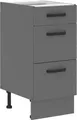 Küche NESSA Unterschrank 40 cm Anthrazit Küchenzeile Küchenblock Einbauküche