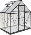 Palram - Canopia Aluminium Gewächshaus Hybrid 64 Anthrazit 126x185x208 cm