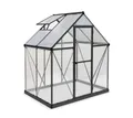 Gewächshaus Treibhaus Pflanzenhaus Aluminium anthrazit 126x185x208cm