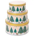 Moritz & Moritz Keksdose Metall Weihnachten, Keksdosen 3er Set Rund - Blechdose mit Deckel im festlichem Design - Vorratsdosen für Plätzchen, Cookies, Gebäck & Süßigkeiten - Langlebig & dekorativ
