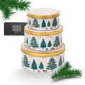 Moritz & Moritz Keksdose Metall Weihnachten - 3er Set Rund - Vorratsdosen