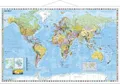 Weltkarte deutsch Wandkarte mit Metallbeleistung