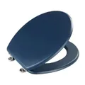 Wenko-Wenselaar GmbH & Co. KG WENKO WC-Sitz Prima Dunkelblau matt, MDF, Für Spülkästen geeigneter WC-Sitz, 1 Stück 25172100