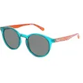 Polaroid 207385 Kinder-Sonnenbrille Vollrand Panto Kunststoff-Gestell, mehrfarbig