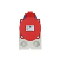 PCE CEE-Wandsteckdose + SSD COMBO, 32A, 5p, 6h, IP44 grau (9225-6)