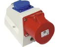 CEE Wandsteckdose PCE Combo 32A IP44 5-polig grau/rot/blau