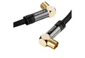 SEBSON TV Antennenkabel 2m gewinkelt 90° - Koax Stecker / Koax Buchse - 105dB TV-Kabel, (200 cm)
