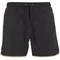 URBAN CLASSICS Badeshorts Urban Classics Retro Look Swim Shorts schwarz L