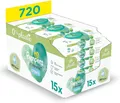 Pampers Harmonie Aqua Baby Feuchttücher - 15 x 48 Stück sanfter Hautschutz