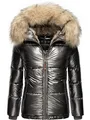 Navahoo Damen Winterjacke Steppjacke warm mit Kunstfellkapuze Tikunaa Anthracite Gr. XS