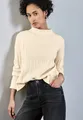 Strickpullover, mit Rippstruktur, Gr. 34, soft beige
