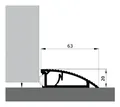 Ellen Türanschlagschiene AKW Alu si, 63 x 20 x 900 mm - 0501139