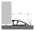 Ellen Türanschlagschiene AKW Alu si, 63 x 20 x 900 mm - 0501139