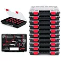 Kistenberg 10x Sortimentskasten NORS14 Sortierbox Set Sortierkasten Kleinteilemagazin NORS14 34,4 x 24,9 x 5 cm - Schwarz