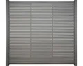 Zaun Hauptelement Hörvig BPC-Stecksystem Rahmen anthrazit 180 x 180 cm schieferg