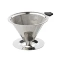 Cilio Dauerfilter für Kaffee mit Standfuß Edelstahl