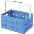 Sunware - Klappbox Square 24 L Blau Einkaufsbox Einkaufskorb Mit Griff