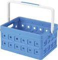 Sunware Klappbox Square 24 L blau Einkaufsbox Einkaufskorb mit Griff
