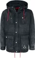 Assassin's Creed Parka Herren Assassin schwarz Fan-Merch, Gaming 100% Baumwolle S