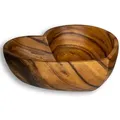 Levandeo® Dekoschale, Schüssel Akazie 30x6cm Herz Holz Design Schale Obstschale Obstkorb 30 cm