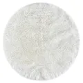andiamo Kunstfell Teppich Alpa gemütlicher hochfloor Fellteppich 35 mm Florhöhe weich und flauschig weiß 80 cm rund