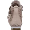 Gemini Damen Stiefelette Leder Cutouts floral Muster 382019-19, Größe:41 EU, Farbe:Mehrfarbig - Beige - 41