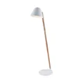 Lindby Tetja Stehlampe mit Holzstange, weiß