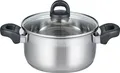 ELO Fleischtopf Turmalin 12216 | Edelstahl 18/10 | Ø 16 cm | Glasdeckel | Induktion geeignet | 1,5 L | spülmaschinenfest
